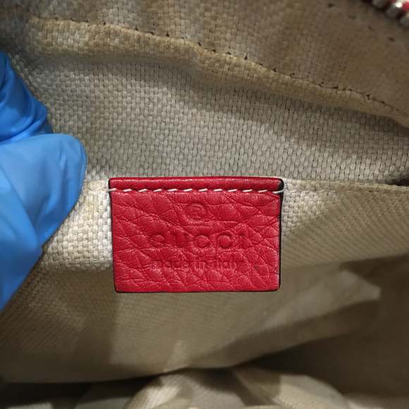 Gucci Red Leather Soho Camera Crossbody Bag Sku# 74146 - Picture 9 of 11